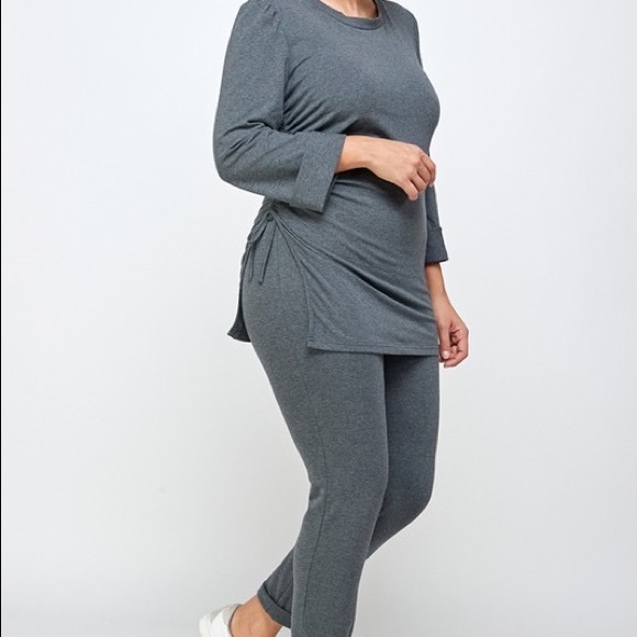 Side Drawstring Two Piece Set - Picture 3 of 6